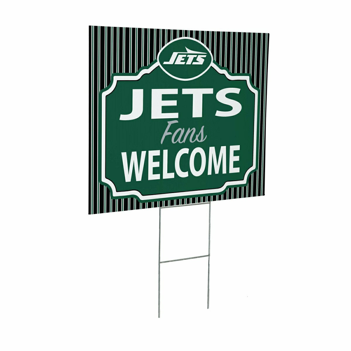 New York Jets Coroplast Yard Sign, "Fans Welcome"