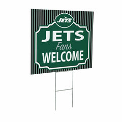 New York Jets Coroplast Yard Sign, "Fans Welcome"
