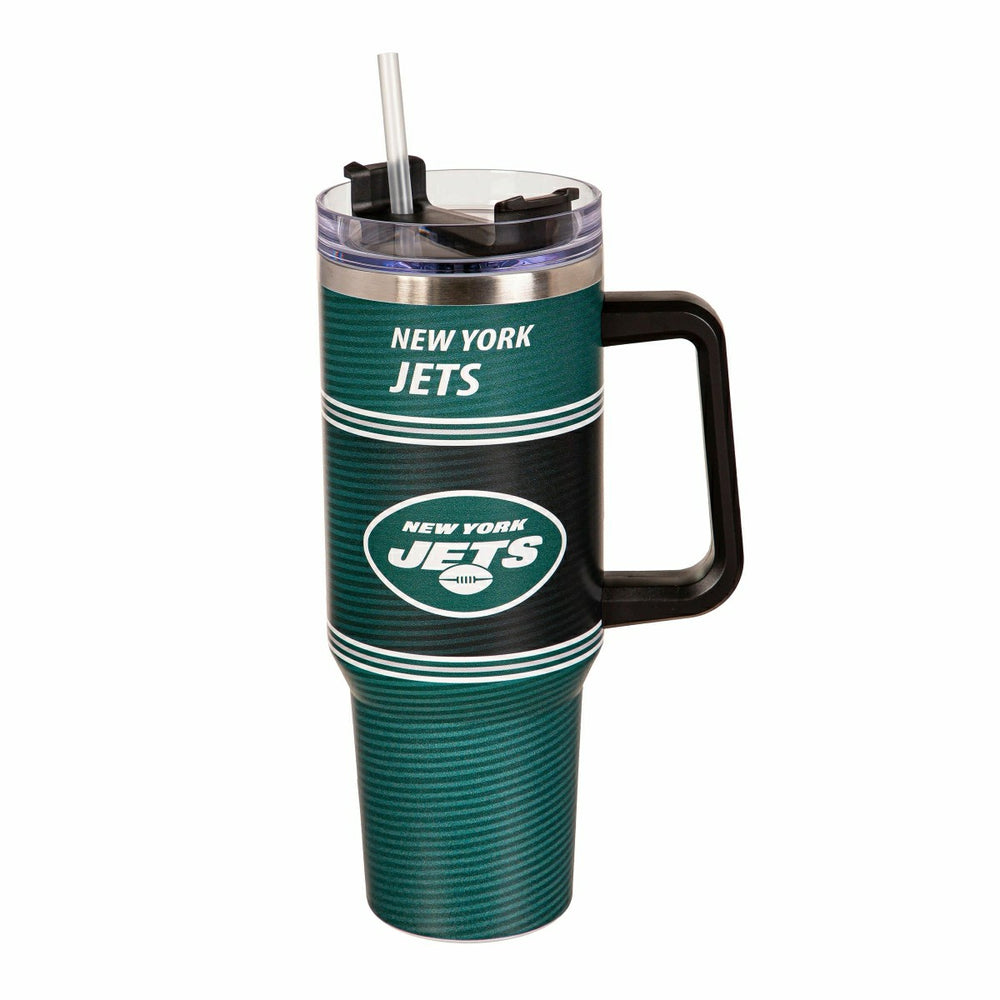 40oz Stainless Steel Canyon Cup w/ Straw, New York Jets