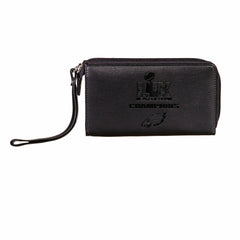 Philadelphia Eagles Super Bowl 59 Champions Wristlet Wallet, Black
