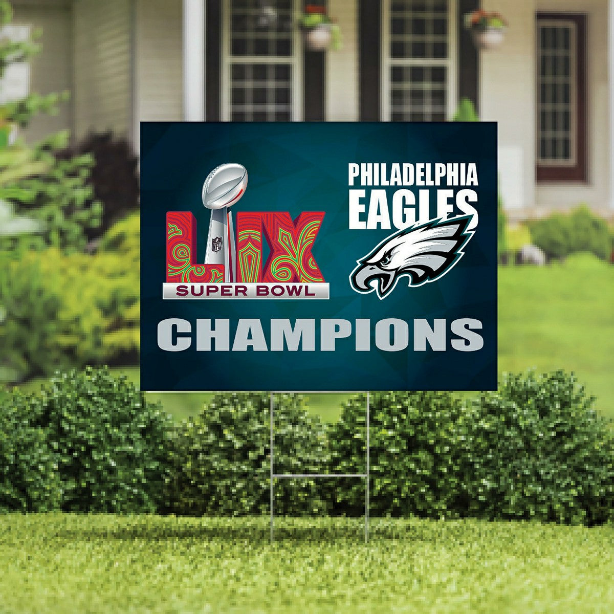 Philadelphia Eagles Super Bowl 59 Champions Cororplast Yard Sign