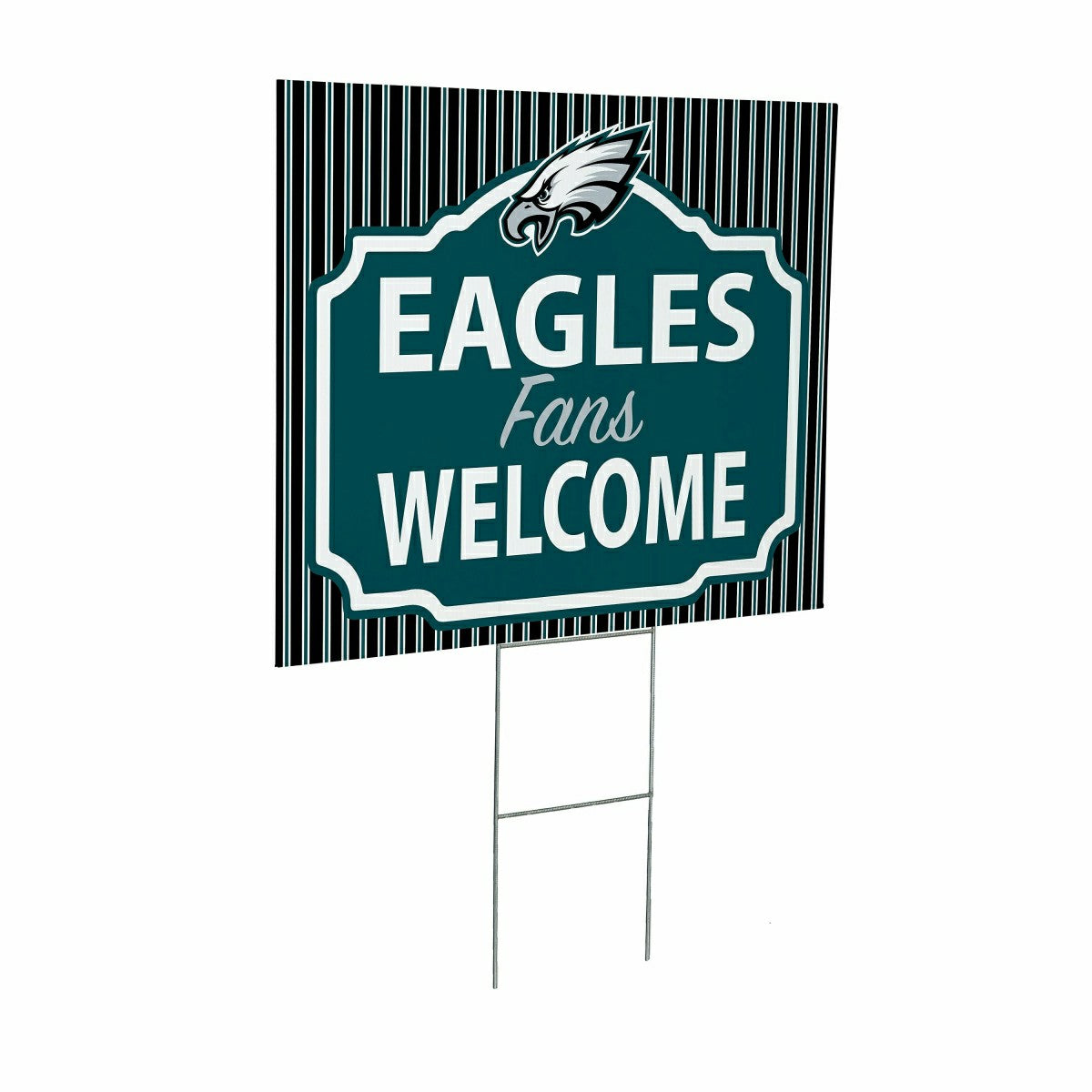 Philadelphia Eagles Coroplast Yard Sign, "Fans Welcome"
