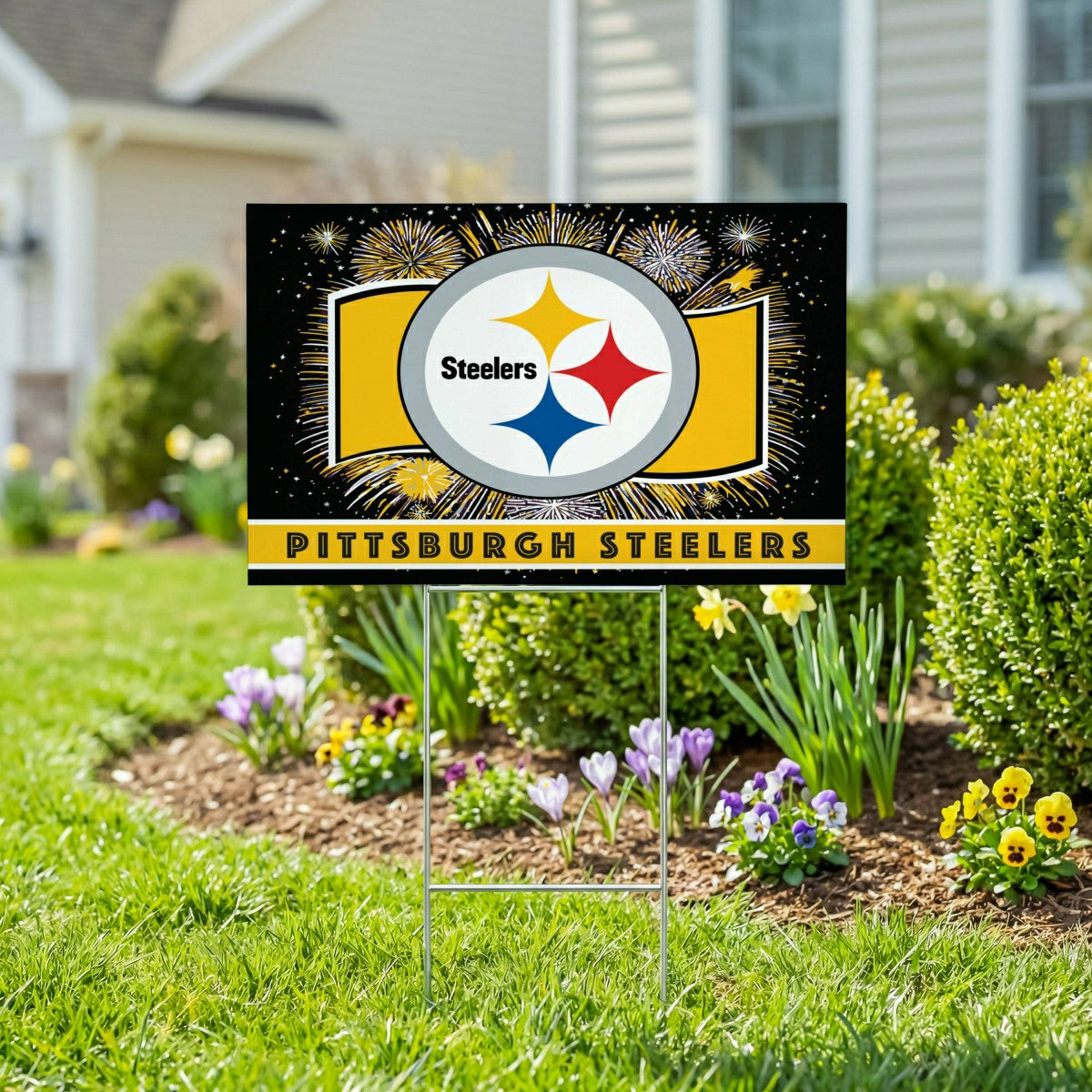Pittsburgh Steelers Yard Sign, Patriotic