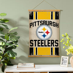 Pittsburgh Steelers, Canvas Wall Tapestry, Medium, 36x24
