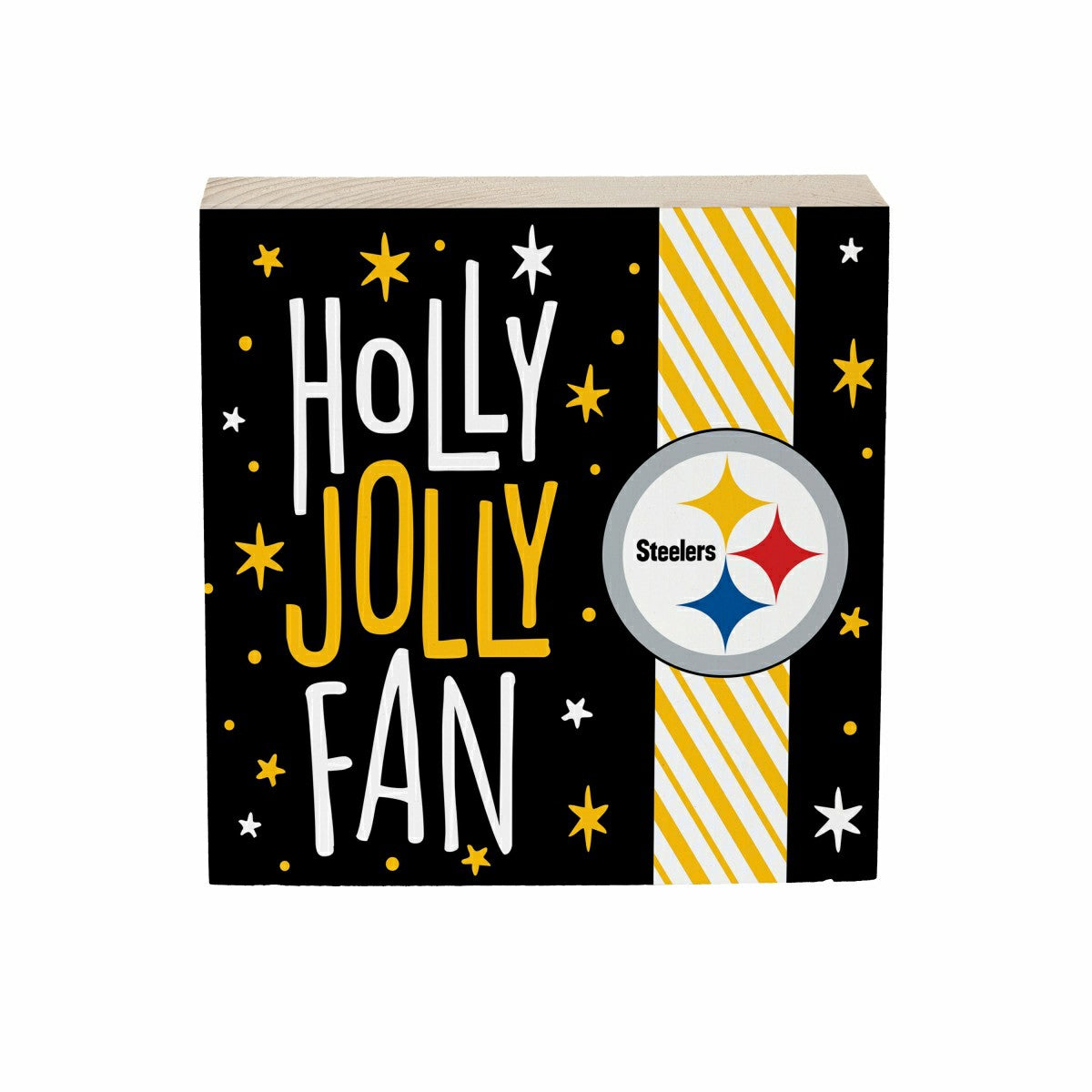 Pittsburgh Steelers Block, Holiday, 6x6