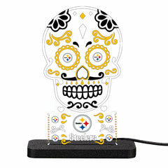 Pittsburgh Steelers NFL Football Sugar Skull Desklite LED Decor