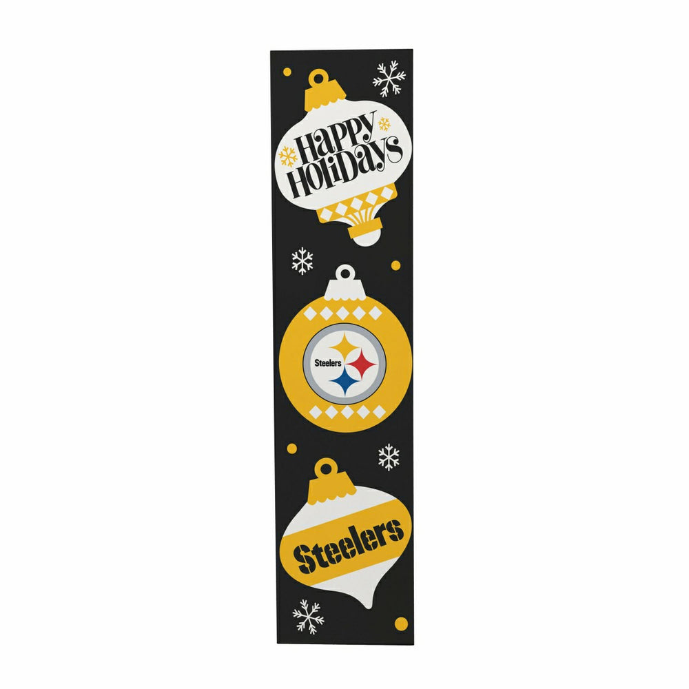 47" Double Sided Leaner, Pittsburgh Steelers, Christmas