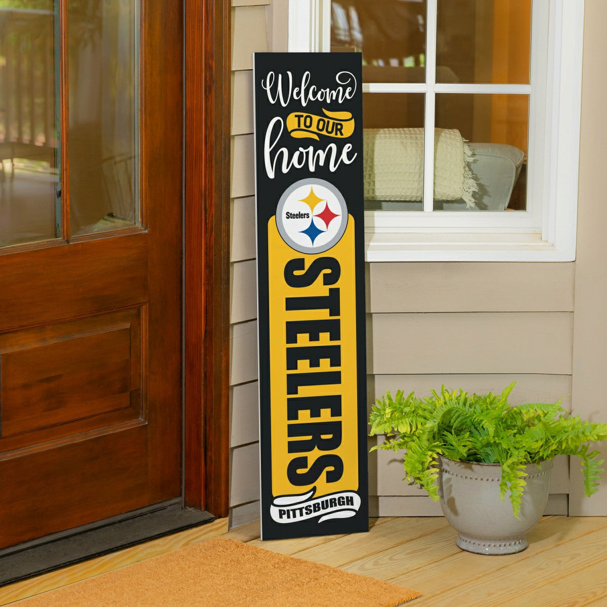 47" Double Sided Leaner, Pittsburgh Steelers, Halloween