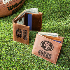 San Francisco 49ers, Bi-Fold and Tri-Fold Wallet Gift Set, Brown