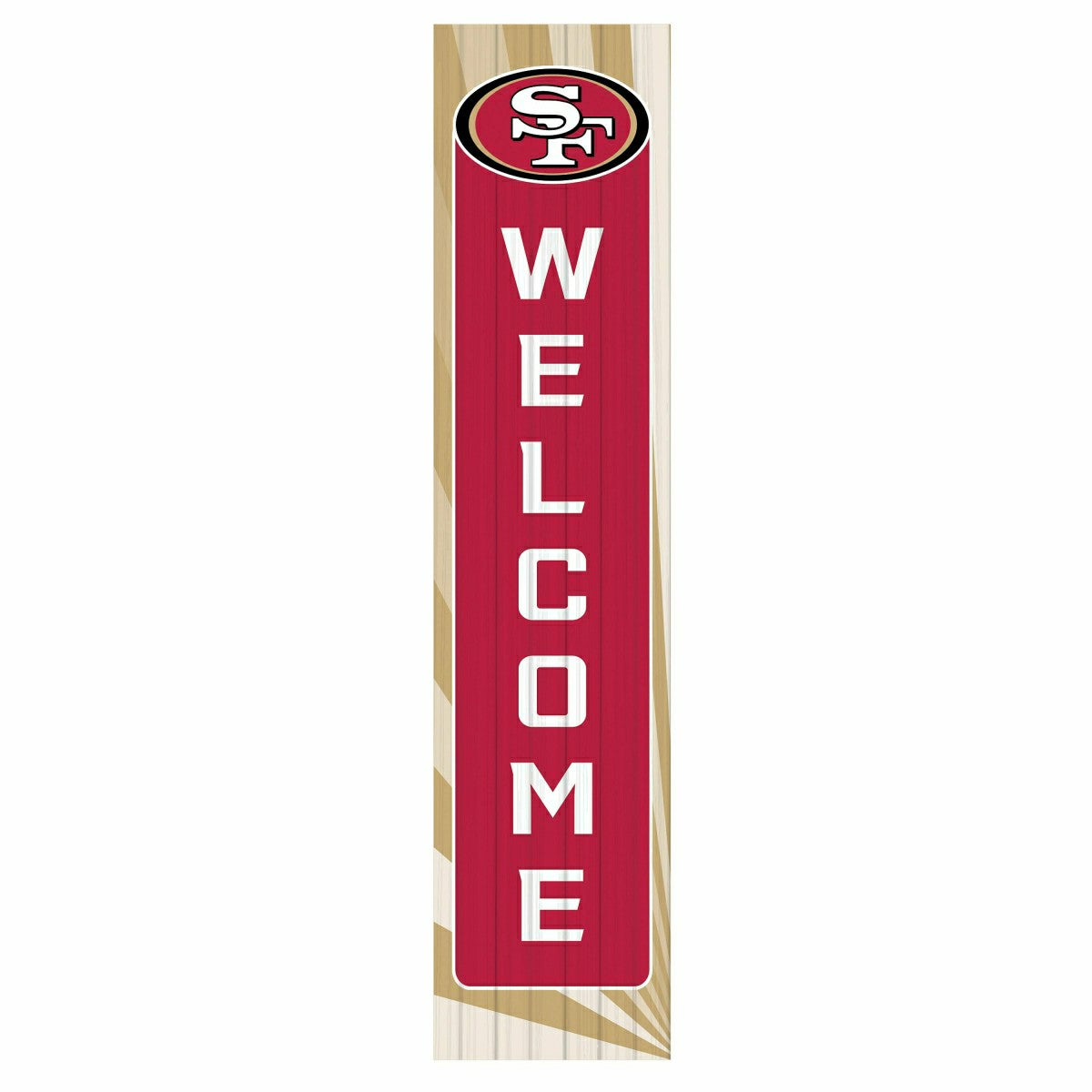 San Francisco 49ers Summer Seasonal Single Sided Large Leaner, 46"