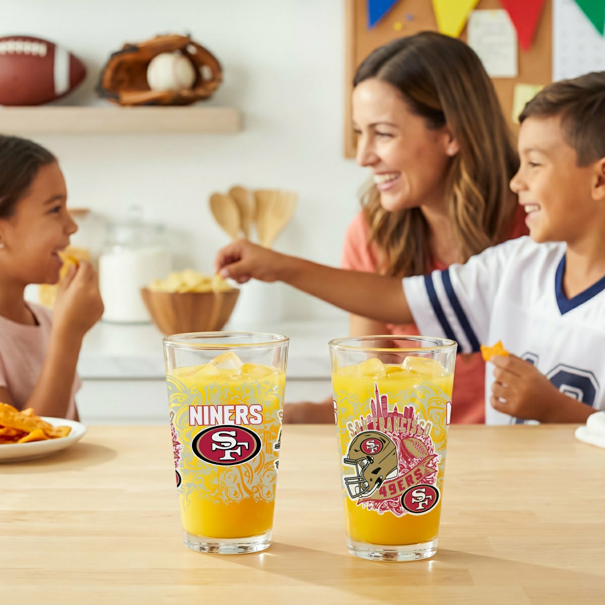 San Francisco 49ers 16oz Glass pint, Set of 2