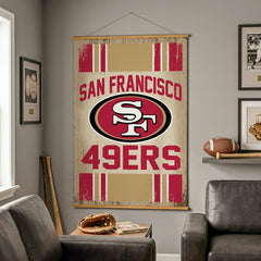 San Francisco 49ers, Canvas Wall Tapestry, Large, 54x36