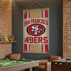 San Francisco 49ers, Canvas Wall Tapestry, Large, 54x36