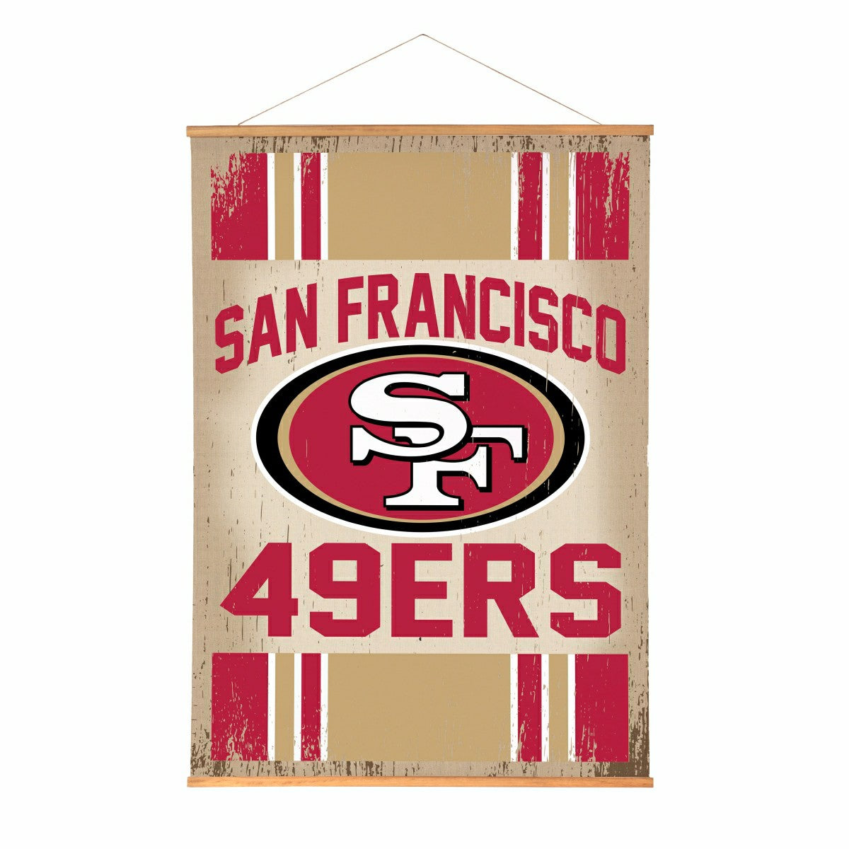 San Francisco 49ers, Canvas Wall Tapestry, Large, 54x36