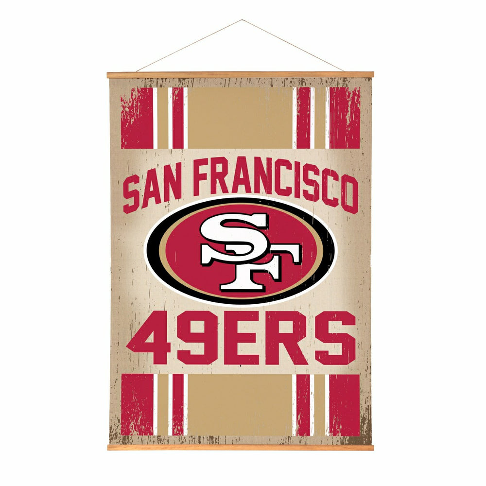 San Francisco 49ers, Canvas Wall Tapestry, Large, 54x36
