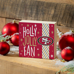 San Francisco 49ers Block, Holiday, 6x6
