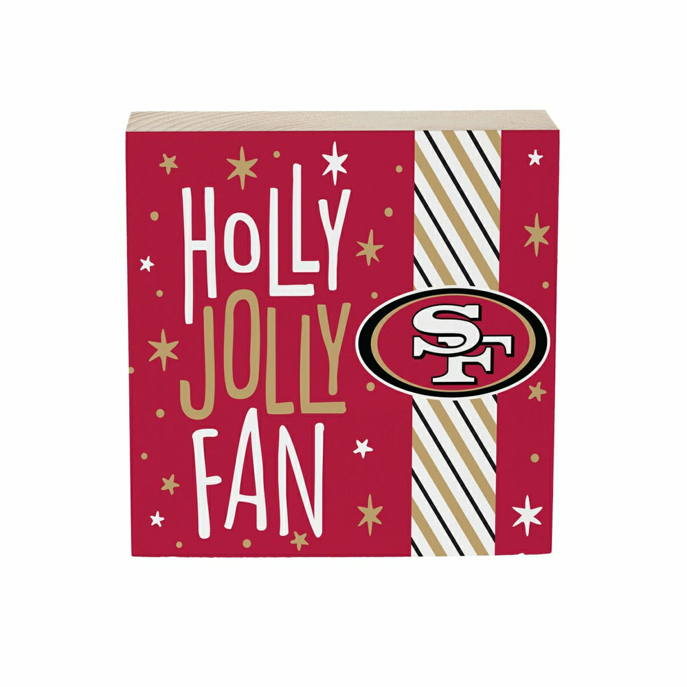 San Francisco 49ers Block, Holiday, 6x6