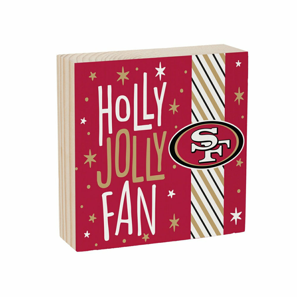 San Francisco 49ers Block, Holiday, 6x6