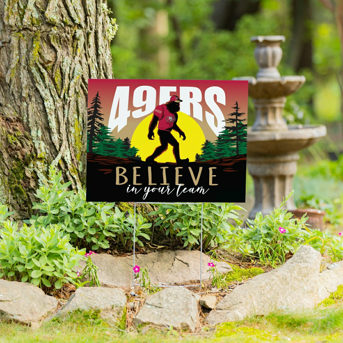San Francisco 49ers Yard Sign, Bigfoot