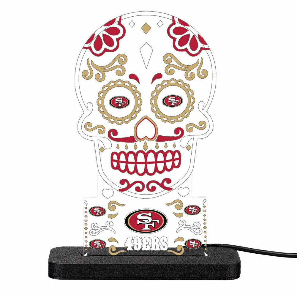San Francisco 49ers NFL Football Sugar Skull Desklite LED Decor