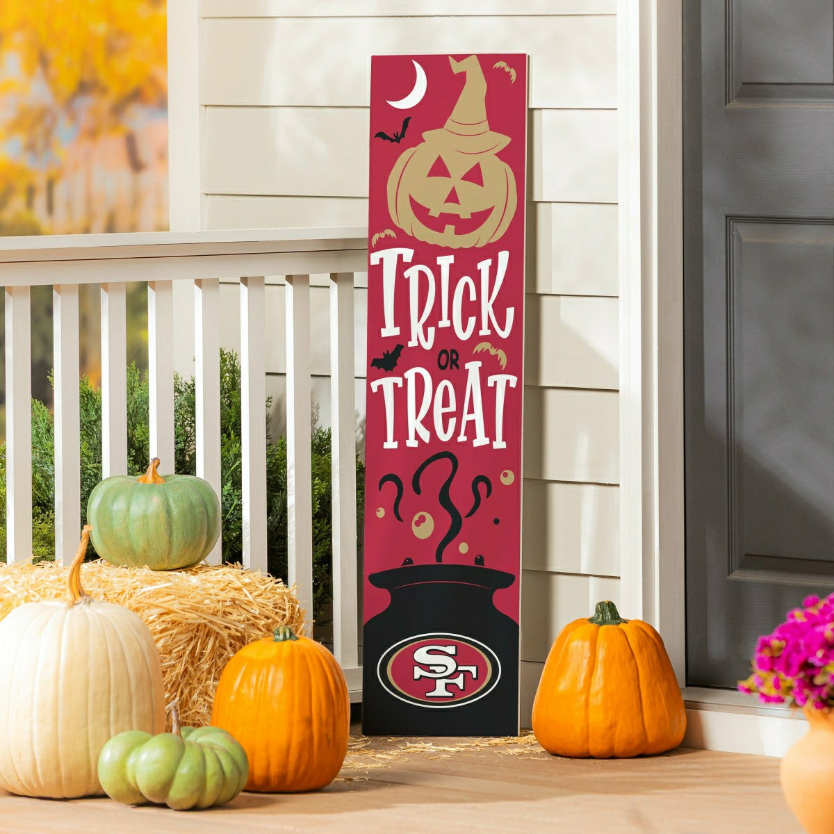 47" Double Sided Leaner, San Francisco 49ers, Halloween
