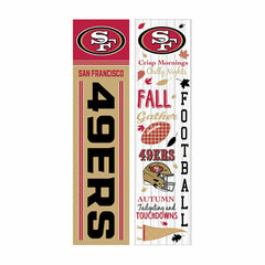 46" Double Sided Leaner, San Francisco 49ers, Fall Seasonal