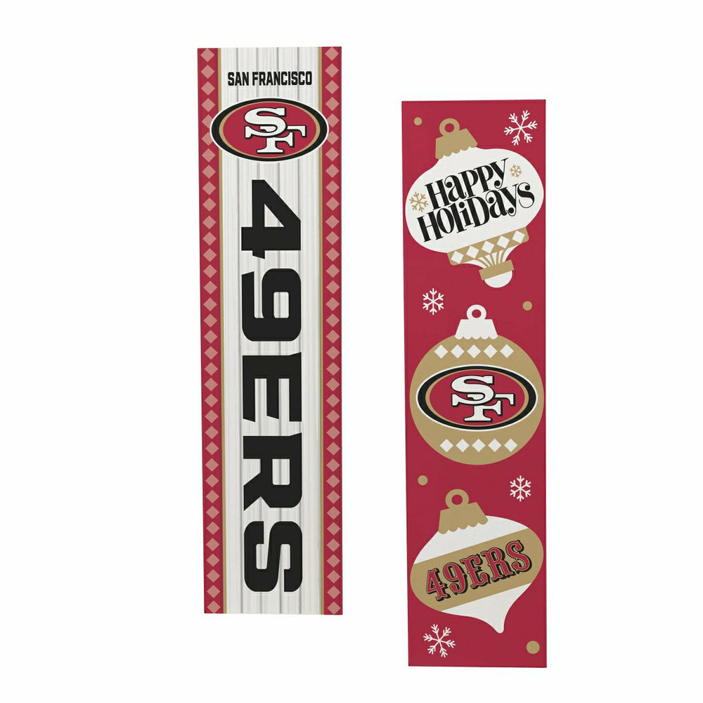 47" Double Sided Leaner, San Francisco 49ers, Christmas