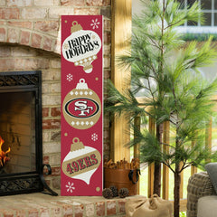 47" Double Sided Leaner, San Francisco 49ers, Christmas