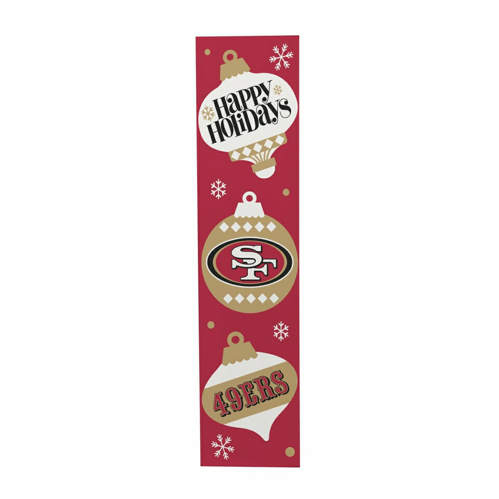 47" Double Sided Leaner, San Francisco 49ers, Christmas