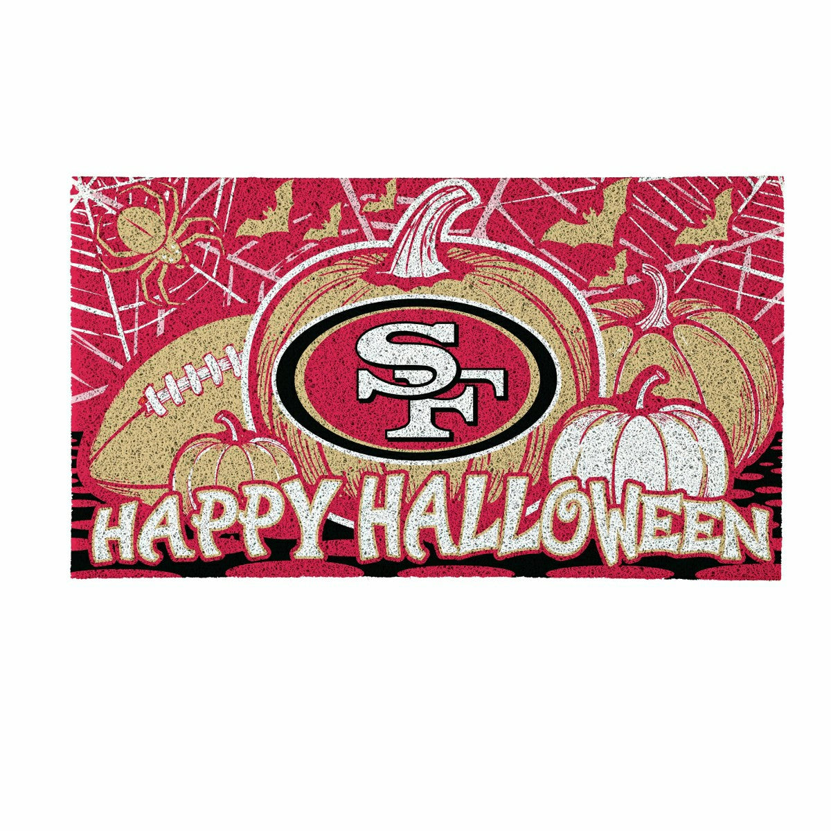 San Francisco 49ers Halloween PVC Mat, 28"x16"
