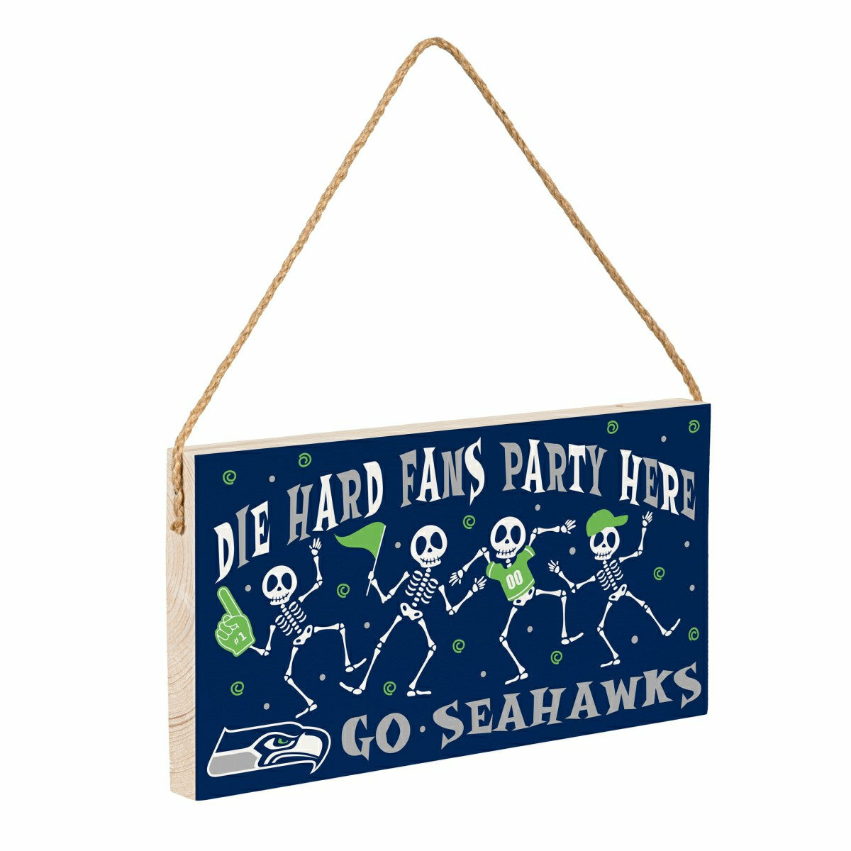 Seattle Seahawks Halloween Wood Wall Sign, 6x11