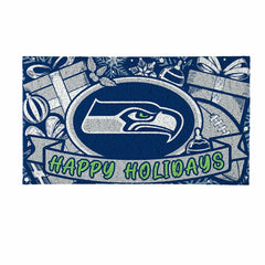 Seattle Seahawks Holiday PVC Mat, 28"x16"