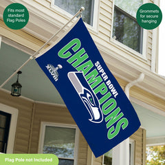 Seattle Seahawks Superbowl XLVIII Champions Football 3x5 Flag