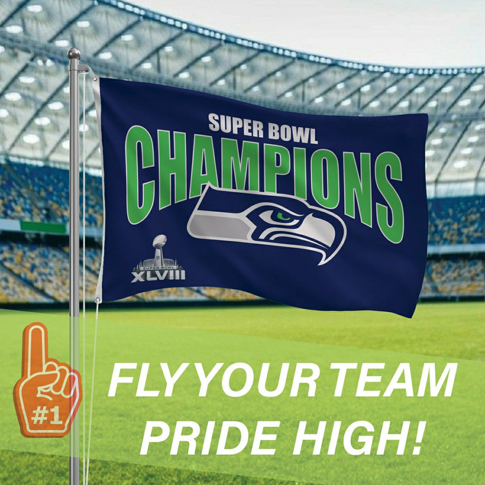 Seattle Seahawks Superbowl XLVIII Champions Football 3x5 Flag