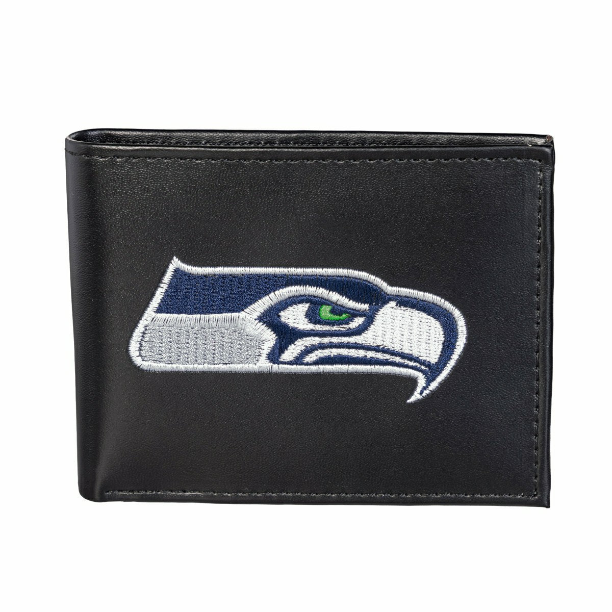 Seattle Seahawks Black Bi-Fold Embroidered Wallet w/ RFID Blocking