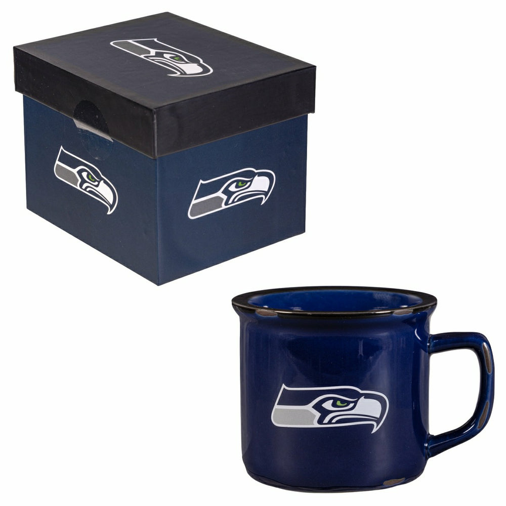 Seattle Seahawks Ceramic Camp Cup with Enamel Finish, 14oz