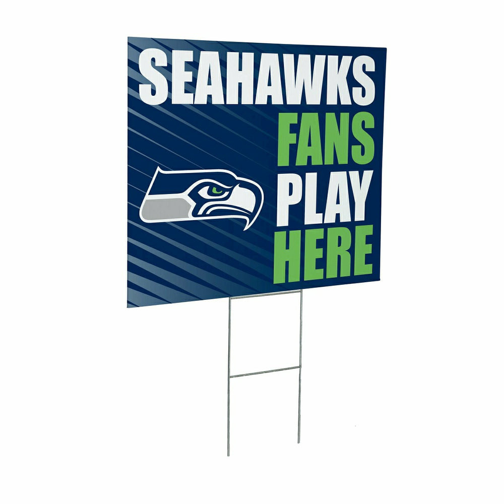 Seattle Seahawks Coroplast Yard Sign "Fans Play Here"