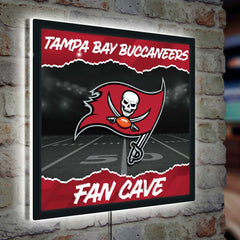 Tampa Bay Buccaneers 23"H x 23"L LED Wall Decor, Edgelite, Square