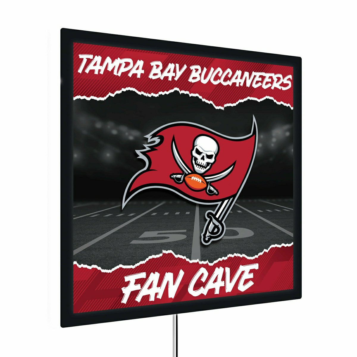Tampa Bay Buccaneers 23"H x 23"L LED Wall Decor, Edgelite, Square