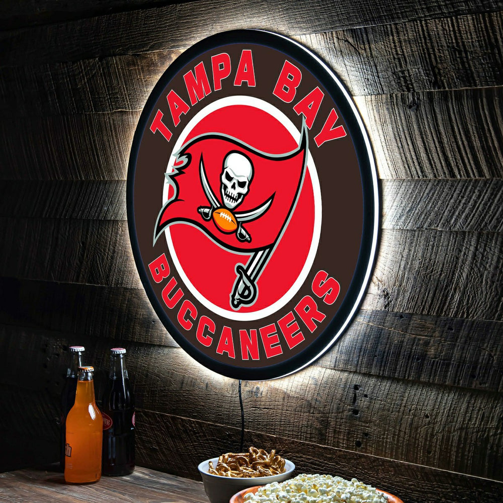 LED Wall Decor, Round, Tampa Bay Buccaneers