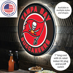 LED Wall Decor, Round, Tampa Bay Buccaneers