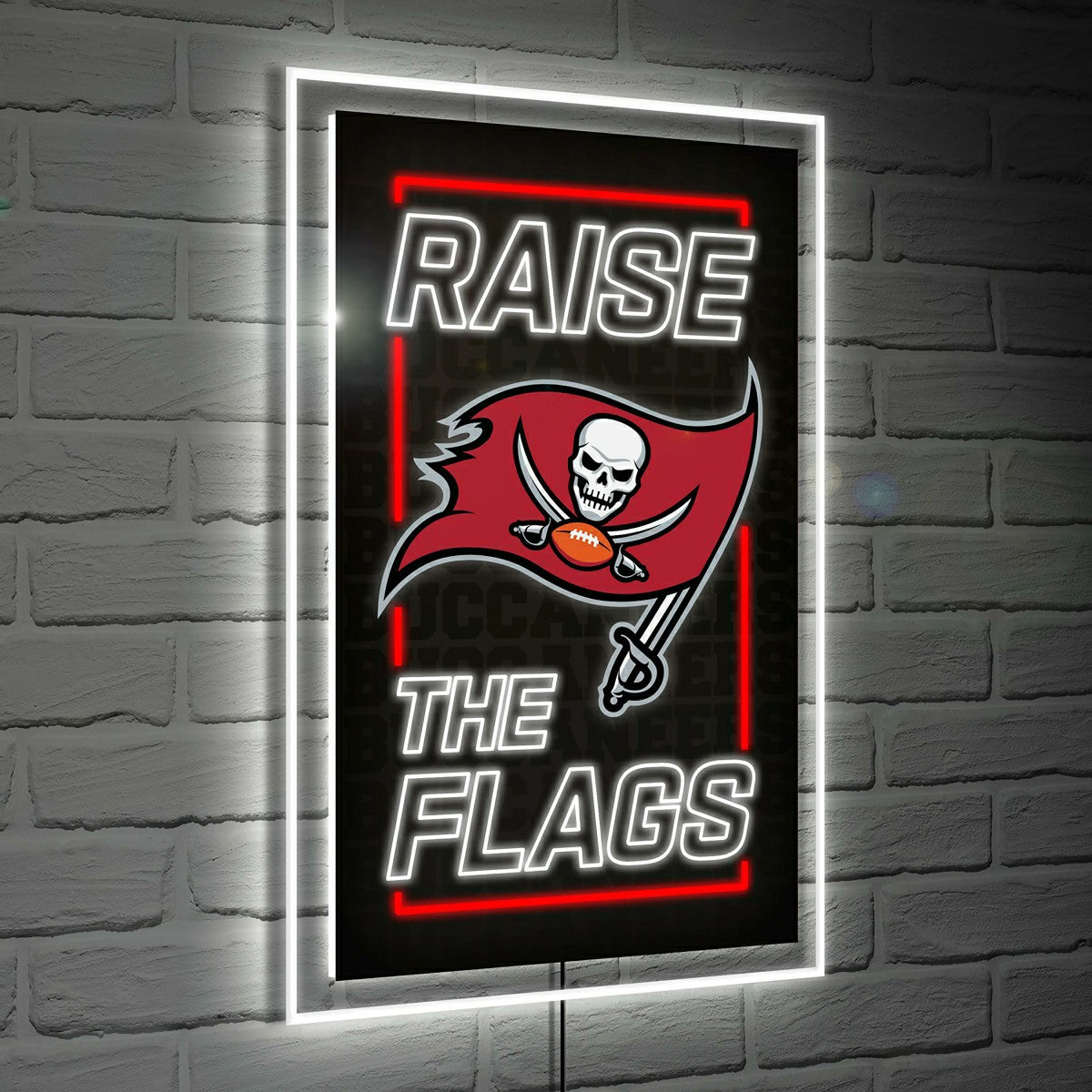Tampa Bay Buccaneers NFL Football Rectangle Neolite LED Decor