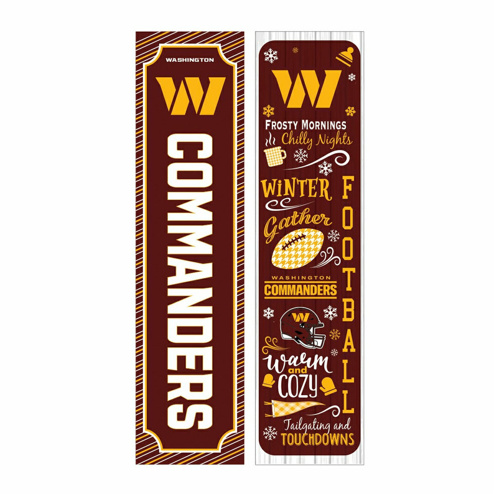 46" Double Sided Leaner, Washington Commanders, Winter Seasonal
