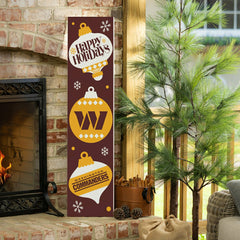 47" Double Sided Leaner, Washington Commanders, Christmas