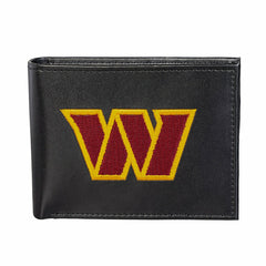 Washington Commanders Black Bi-Fold Embroidered Wallet w/ RFID Blocking