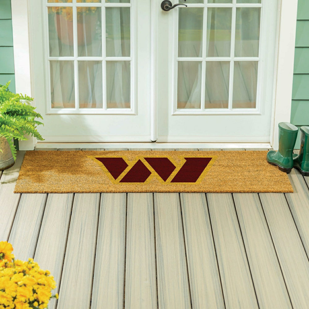 Washington Commanders Extra Large Full Color Coir Mat, 60"x24"