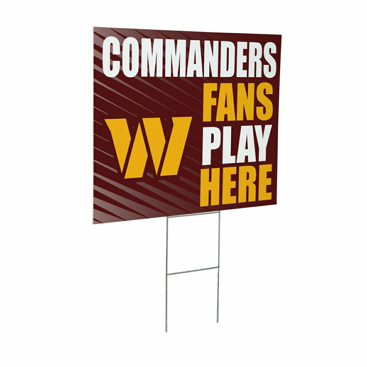 Washington Commanders Coroplast Yard Sign "Fans Play Here"