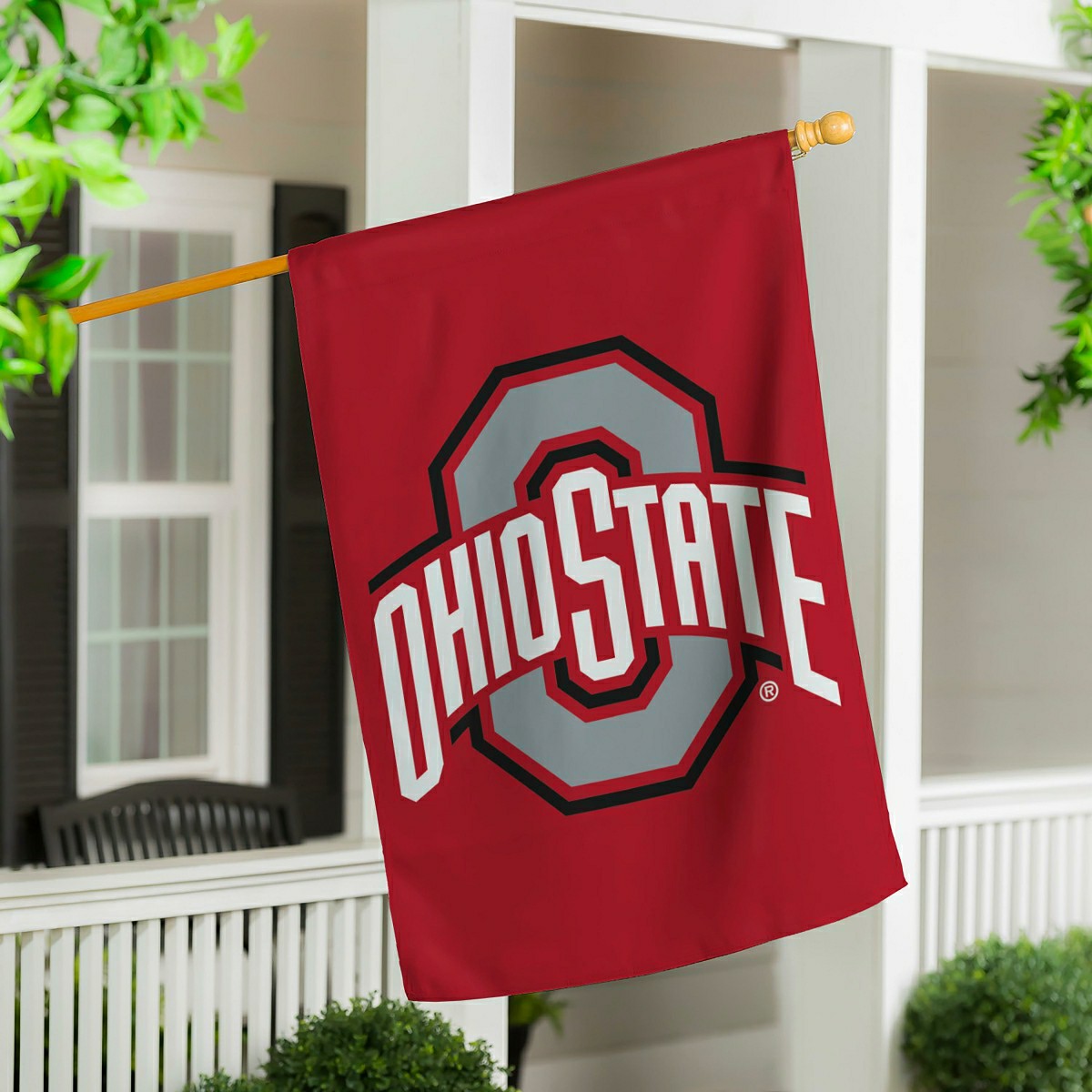 Ohio State University Applique House Flag