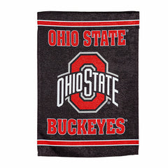 Embossed Suede Flag, House Size, Ohio State University