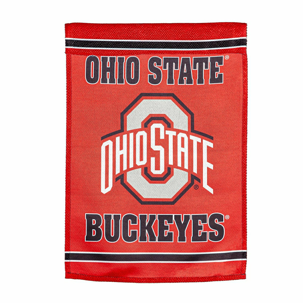 Embossed Suede Flag, House Size, Ohio State University